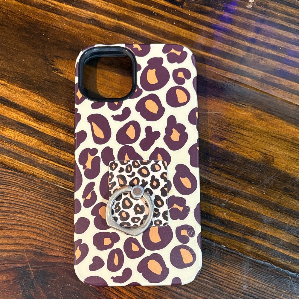 Casely Leopard Print Phone Case with Ring Holder iPhone 13